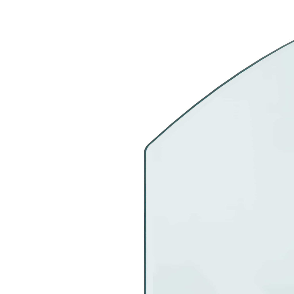 vidaXL Glas eldstad platta Transparent 80 x 60 cm Glas