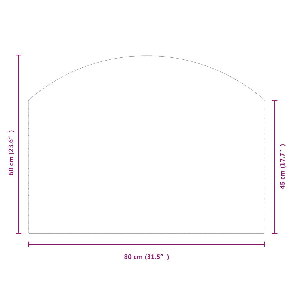 vidaXL Glas eldstad platta Transparent 80 x 60 cm Glas