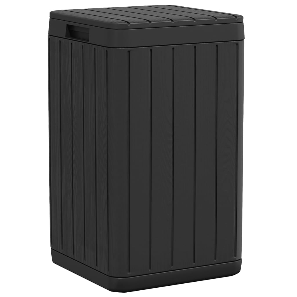 vidaXL Soptunna för utomhusbruk antracit 38x38x65 cm PP