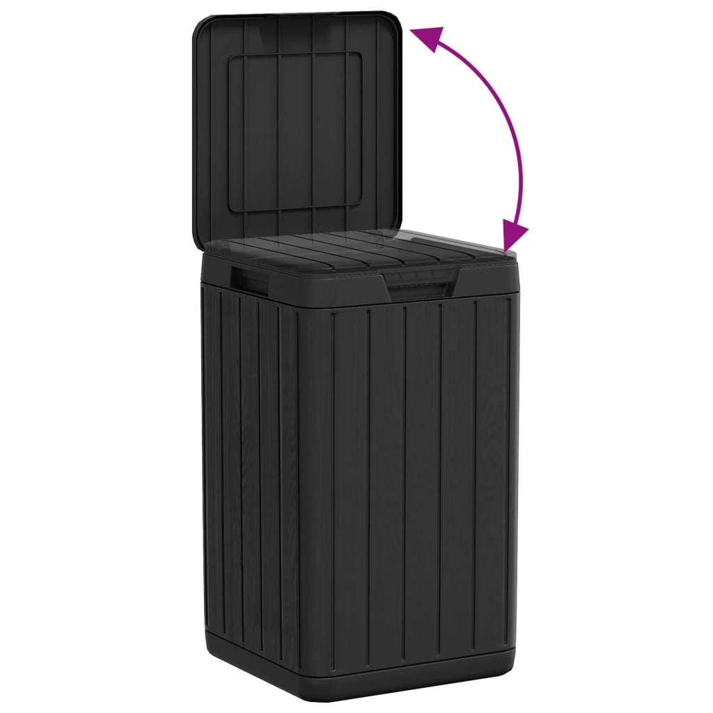 vidaXL Soptunna för utomhusbruk antracit 38x38x65 cm PP