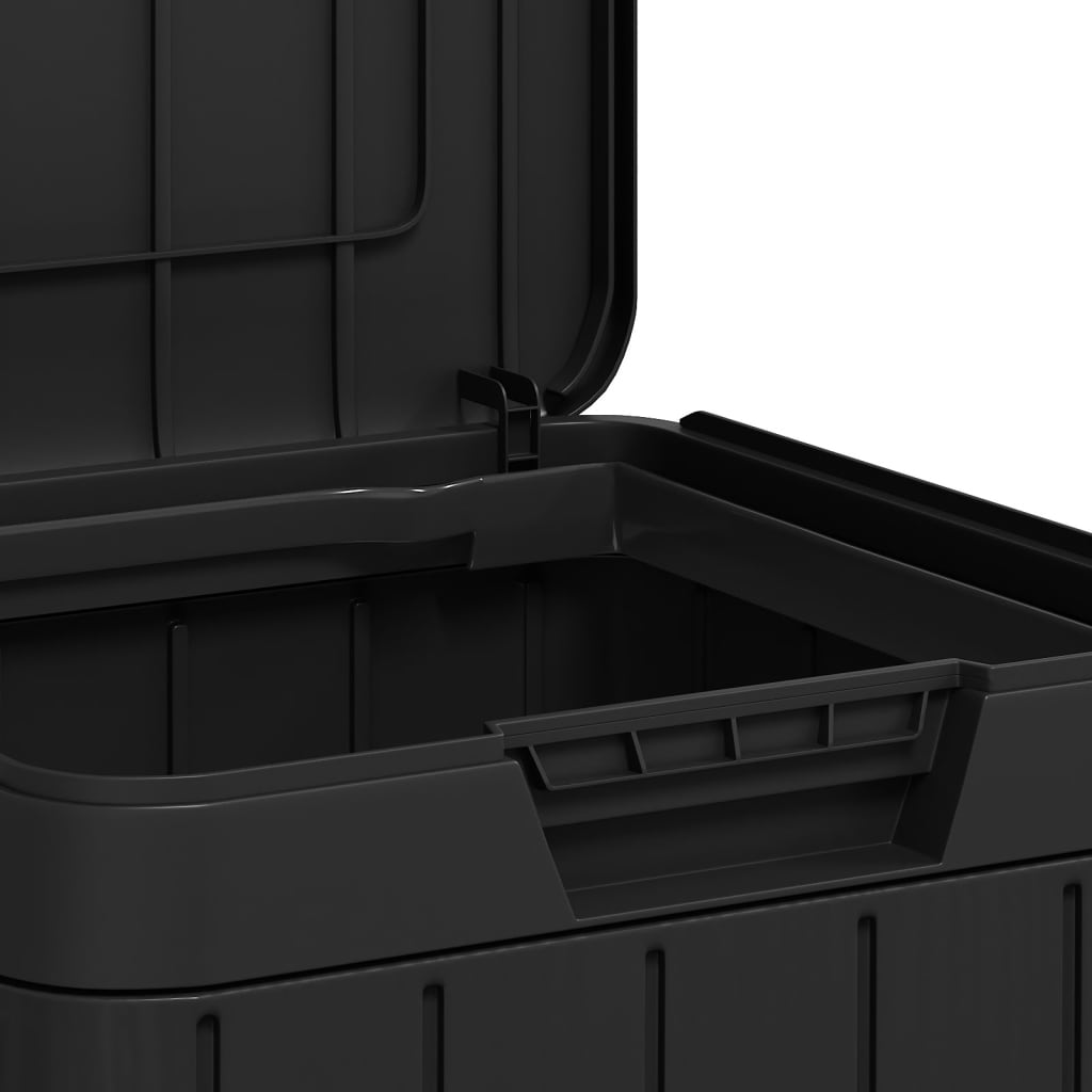 vidaXL Soptunna för utomhusbruk antracit 38x38x65 cm PP