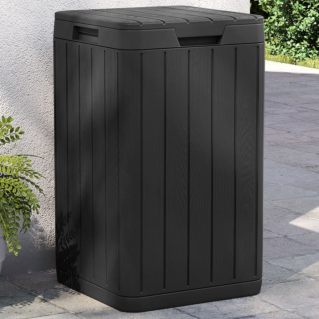 vidaXL Soptunna för utomhusbruk antracit 38x38x65 cm PP