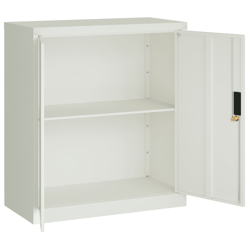 vidaXL Dokumentskåp ljusgrå 79x40x90 cm stål