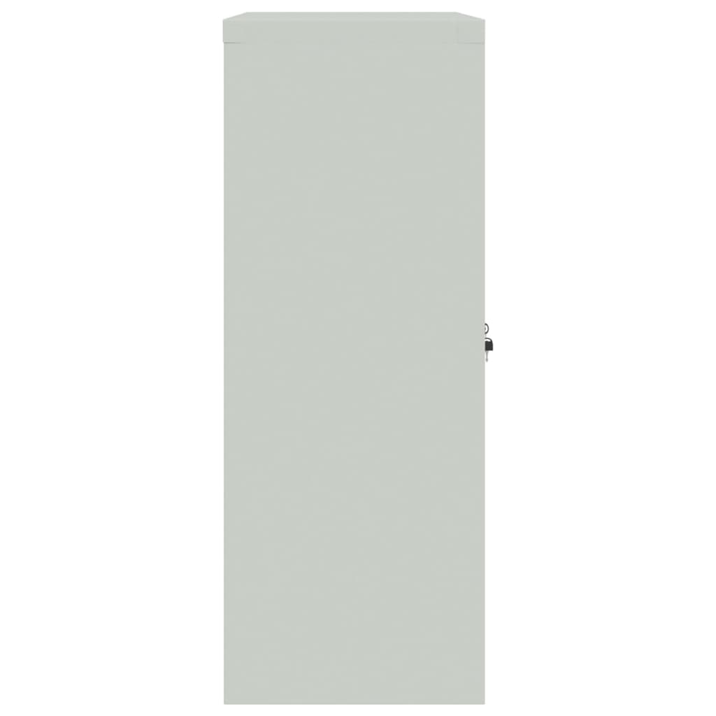 vidaXL Dokumentskåp ljusgrå 90x40x105 cm stål