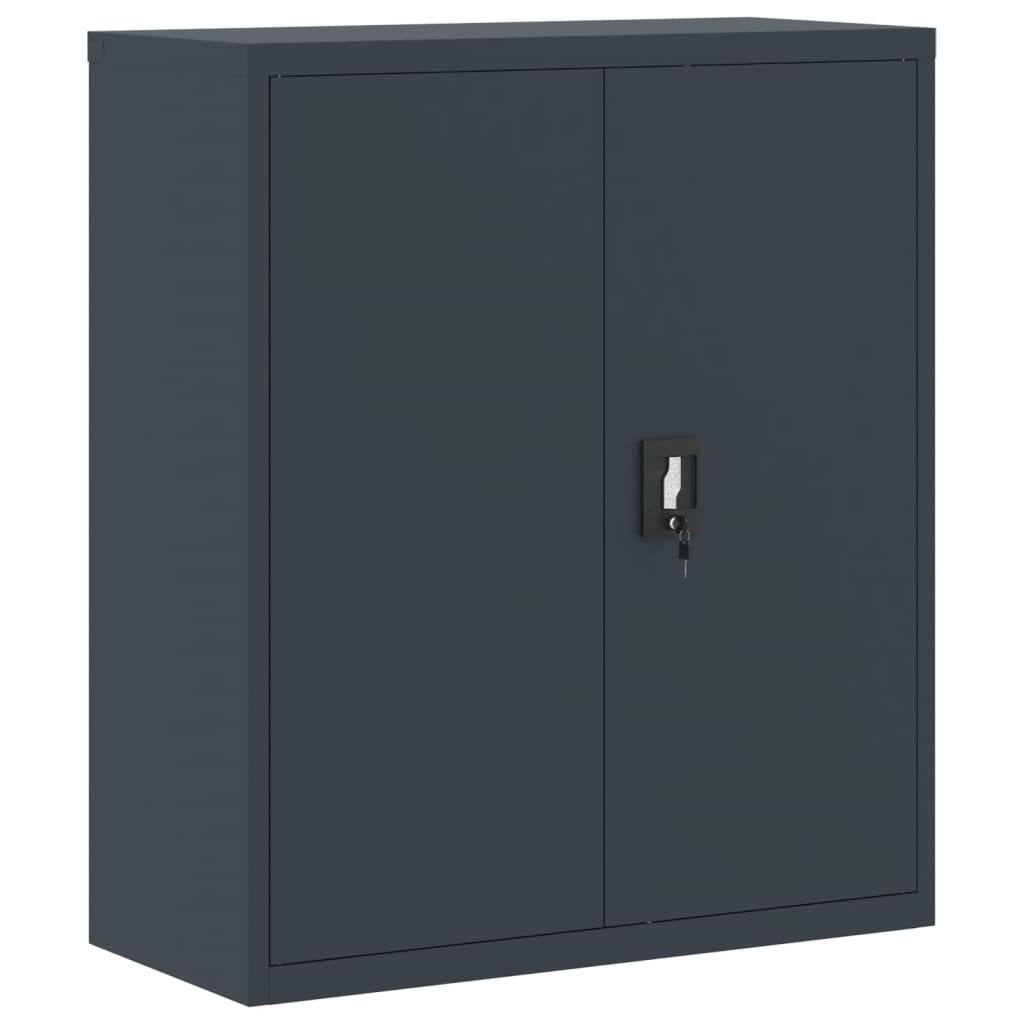 vidaXL Dokumentskåp antracit 90x40x105 cm stål