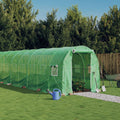 vidaXL Växthus med stålram grön 44 m² 22x2x2 m