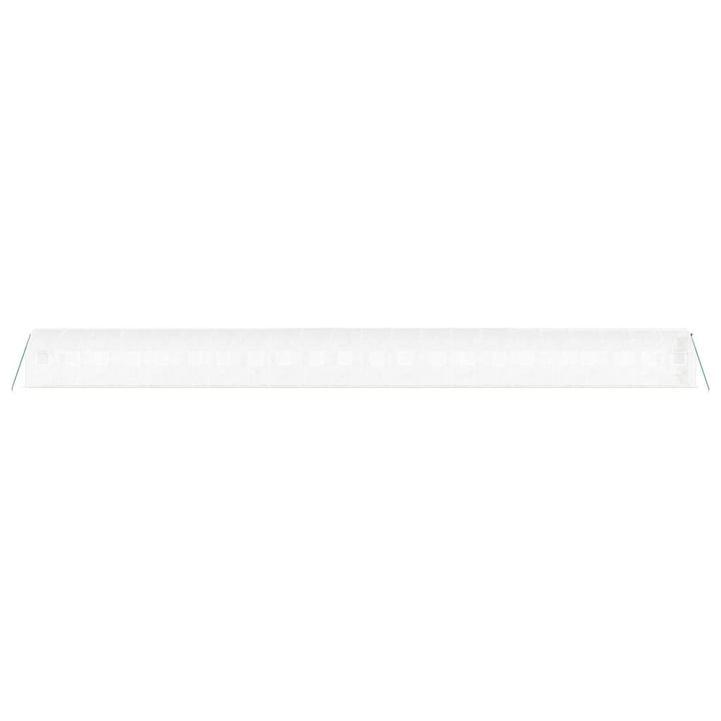 vidaXL Växthus med stålram vit 44 m² 22x2x2 m