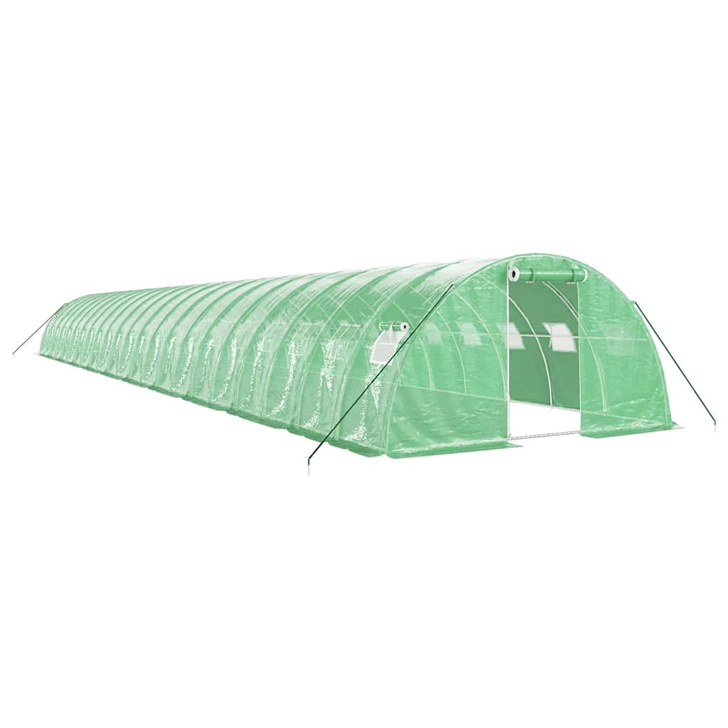 vidaXL Växthus med stålram grön 88 m² 22x4x2 m