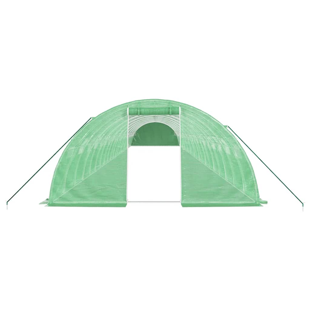 vidaXL Växthus med stålram grön 88 m² 22x4x2 m