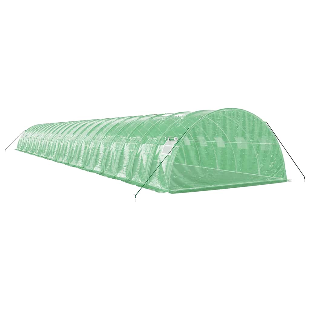 vidaXL Växthus med stålram grön 88 m² 22x4x2 m