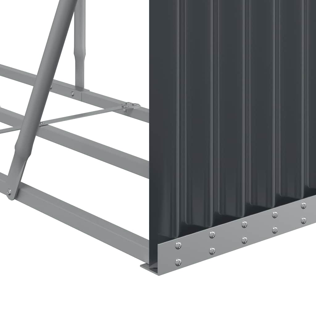 vidaXL Vedhållare antracit 234x45x100 cm galvaniserat stål