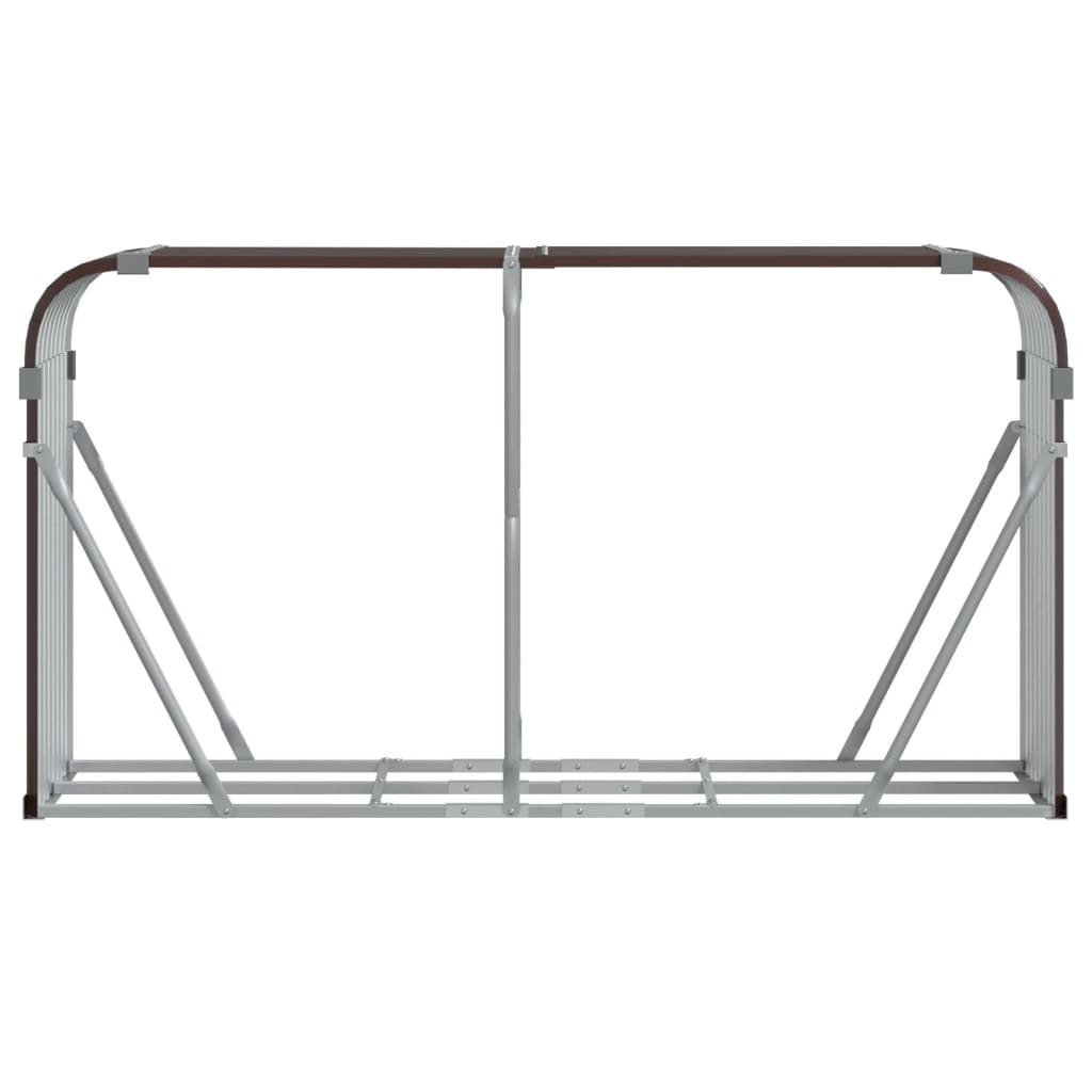 vidaXL Vedställ brun 180x45x100 cm galvaniserat stål