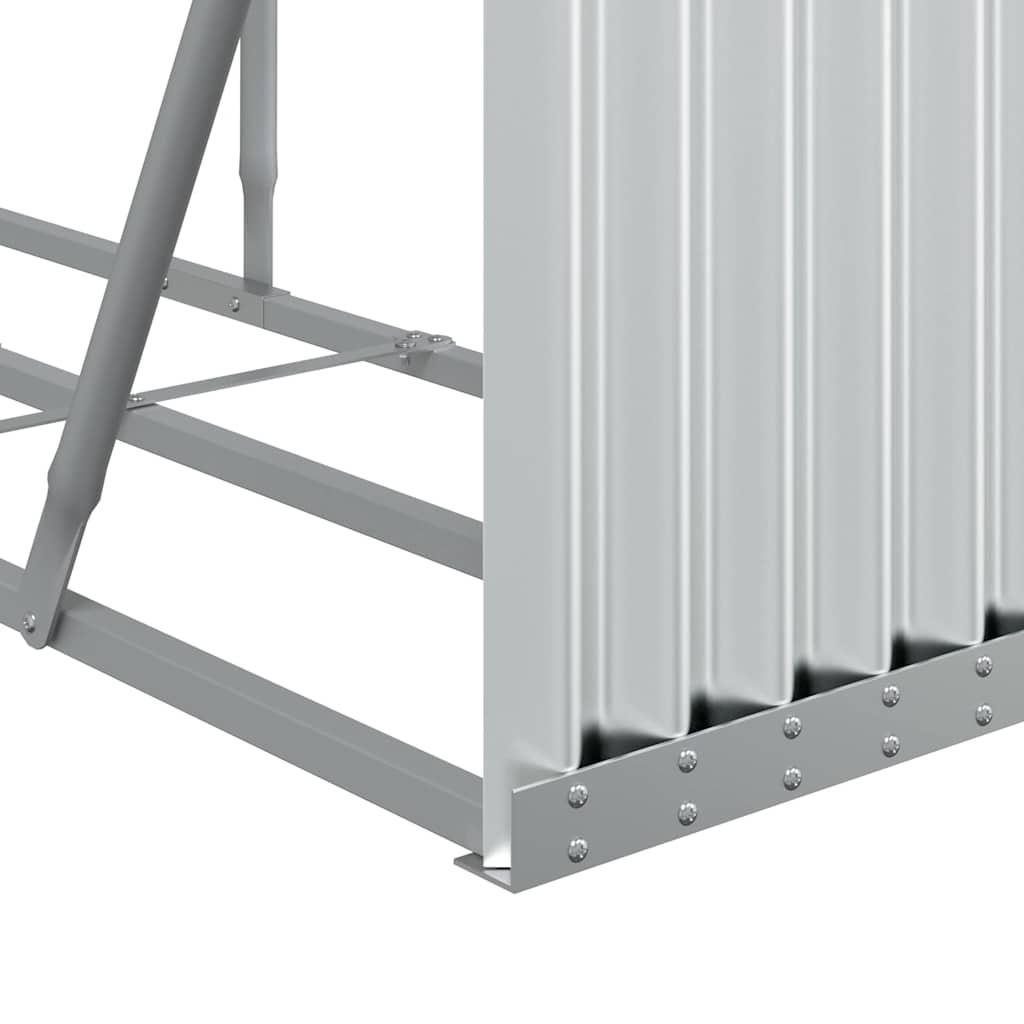 vidaXL Vedställ silver 234x45x100 cm galvaniserat stål
