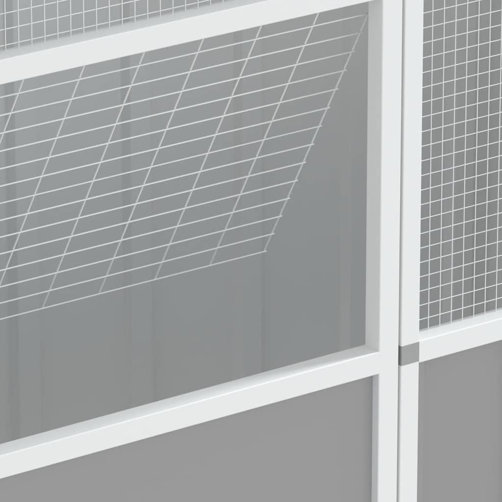 vidaXL Fågelbur grå 215x78x200 cm galvaniserat stål