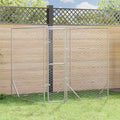 vidaXL Hundgård för utomhusbruk silver 2x2x2 m galvaniserat stål