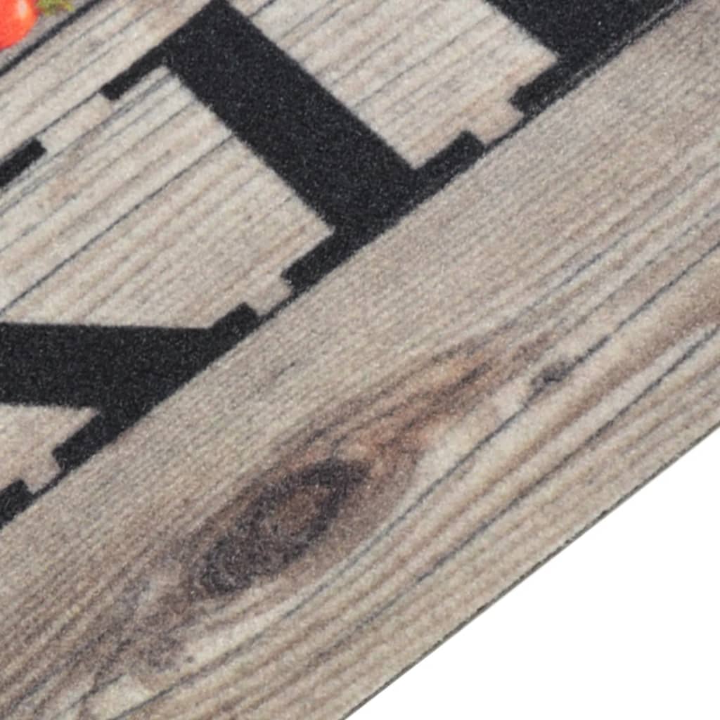 vidaXL Köksmatta maskintvättbar cooking grå 45x150 cm sammet