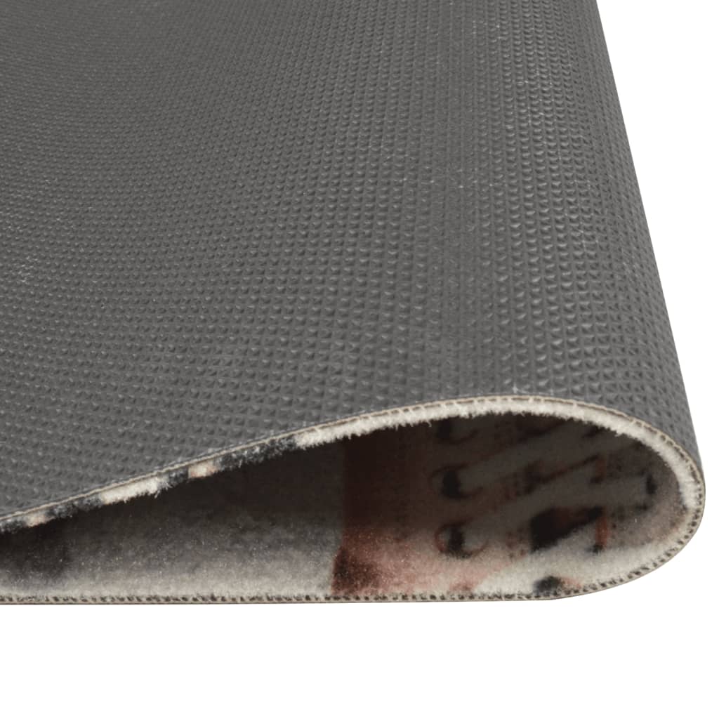 vidaXL Köksmatta maskintvättbar shoezone 60x180 cm sammet