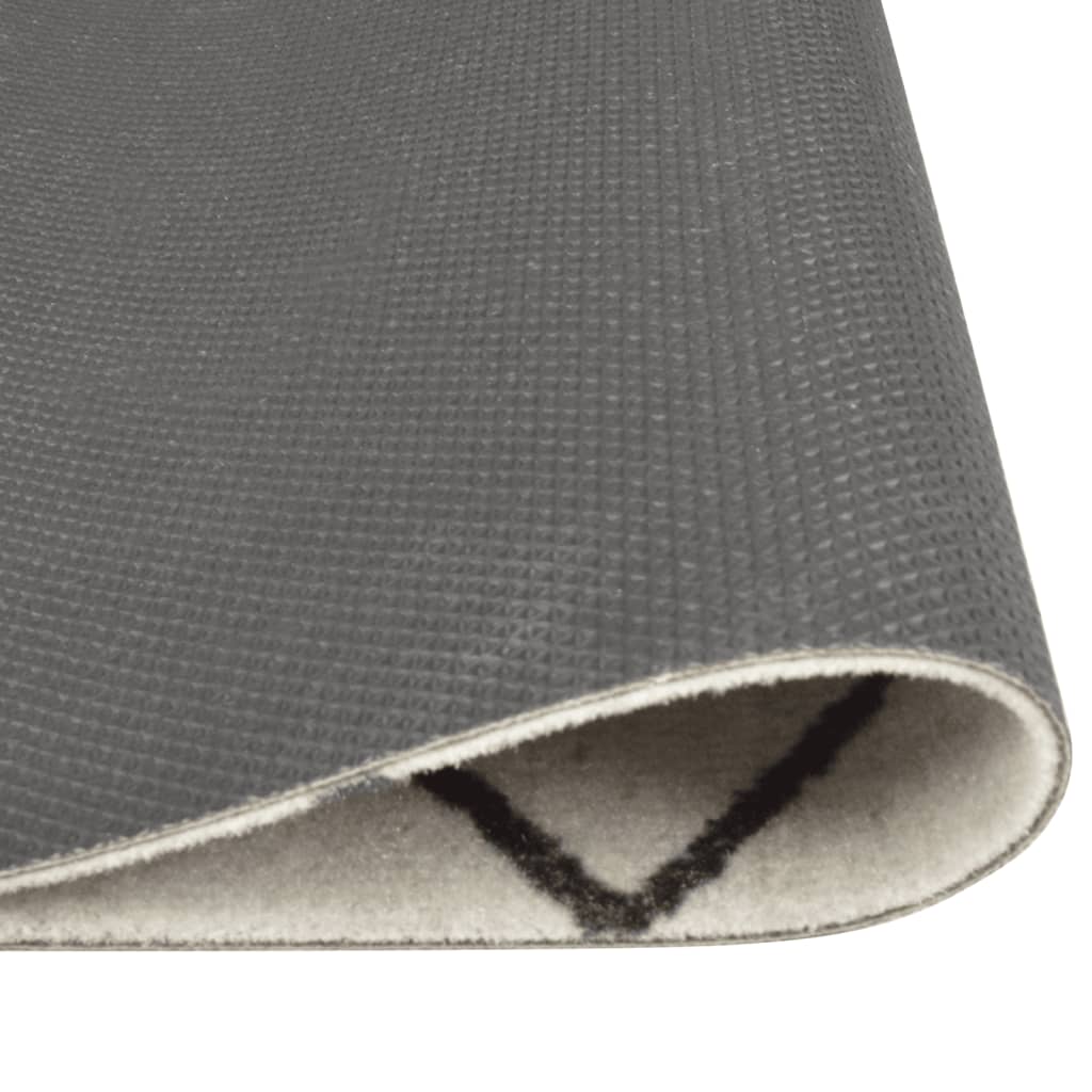 vidaXL Köksmatta maskintvättbar kvadratrutig 45x150 cm sammet
