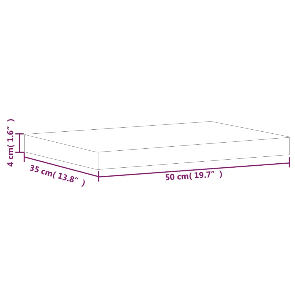 vidaXL Skärbräda 50x35x4 cm massivt bokträ