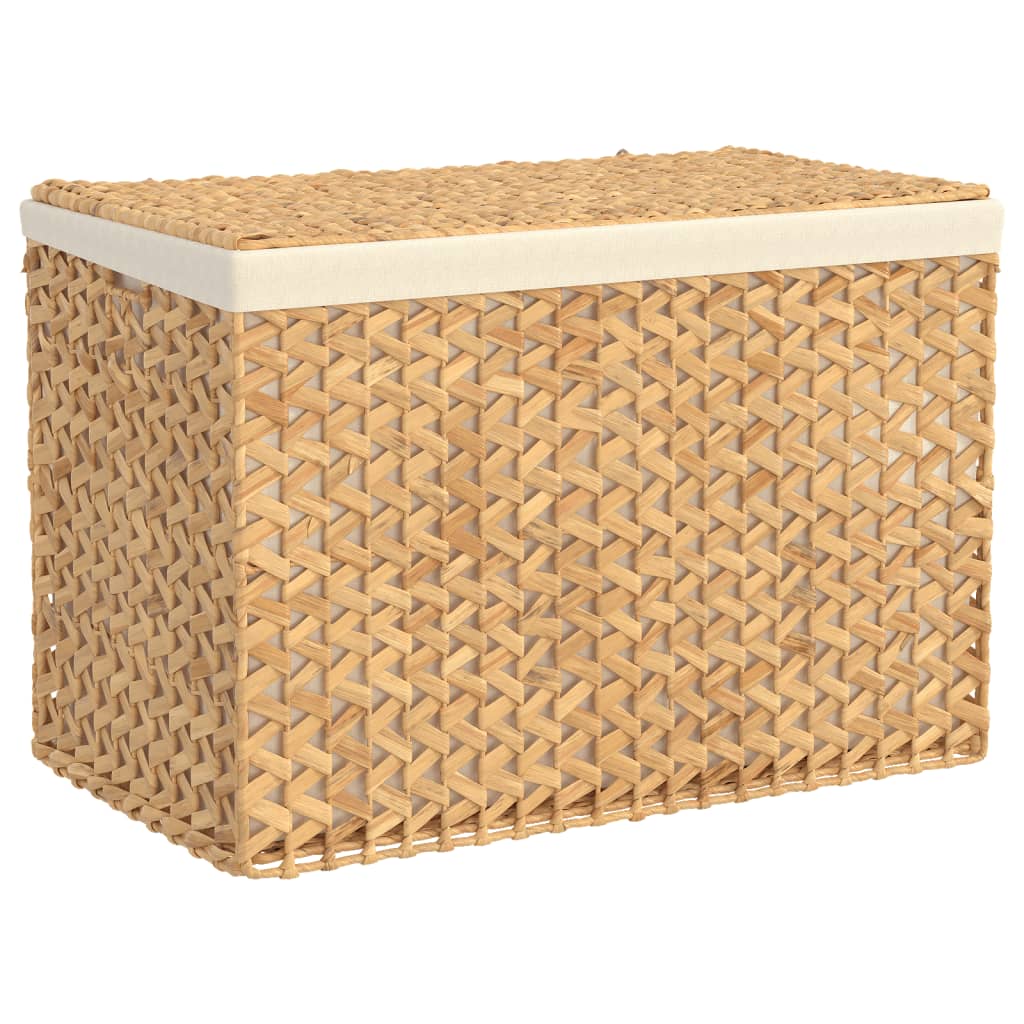 vidaXL Tvättkorg med 3 fack 75x42,5x52 cm vattenhyacint