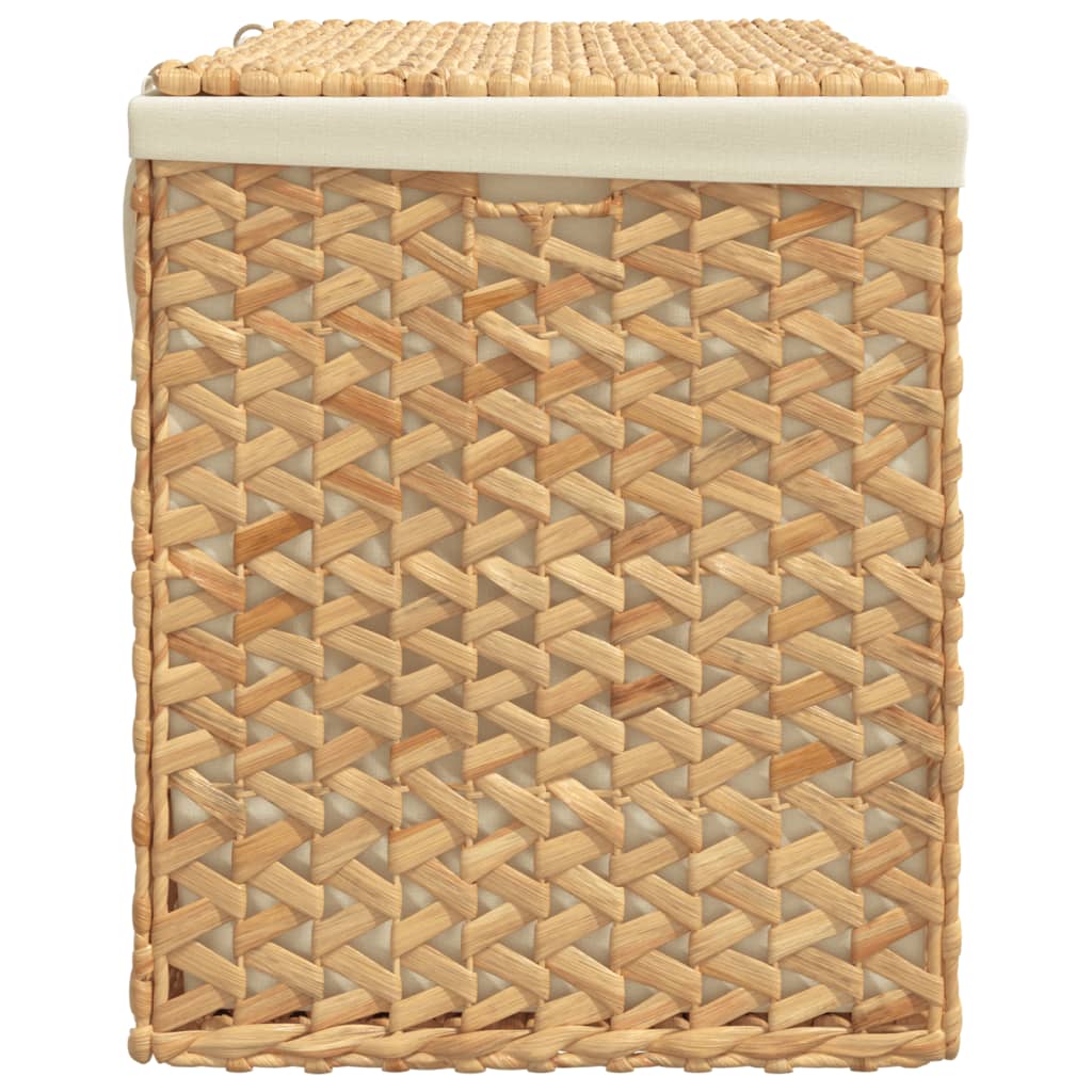 vidaXL Tvättkorg med 3 fack 75x42,5x52 cm vattenhyacint