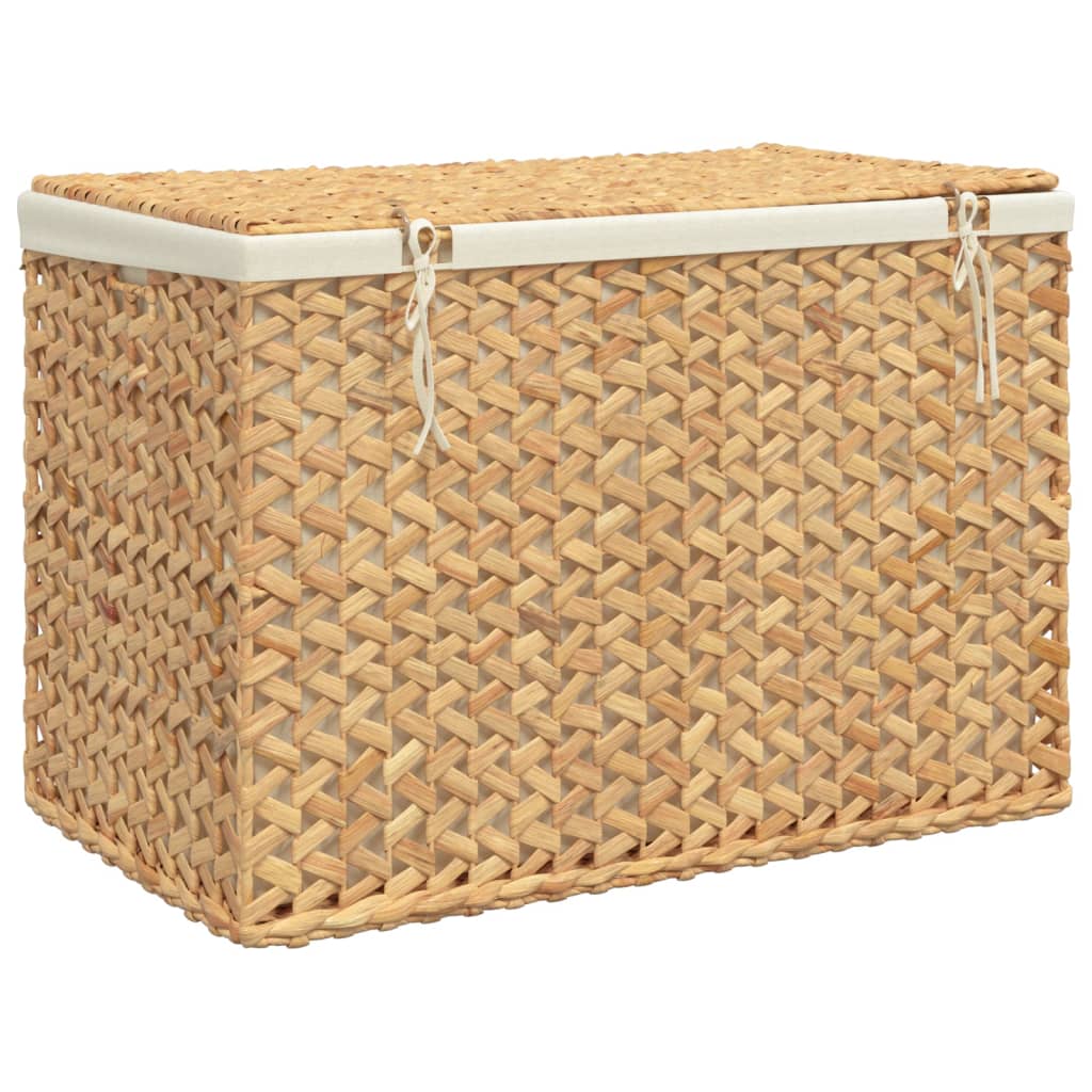 vidaXL Tvättkorg med 3 fack 75x42,5x52 cm vattenhyacint