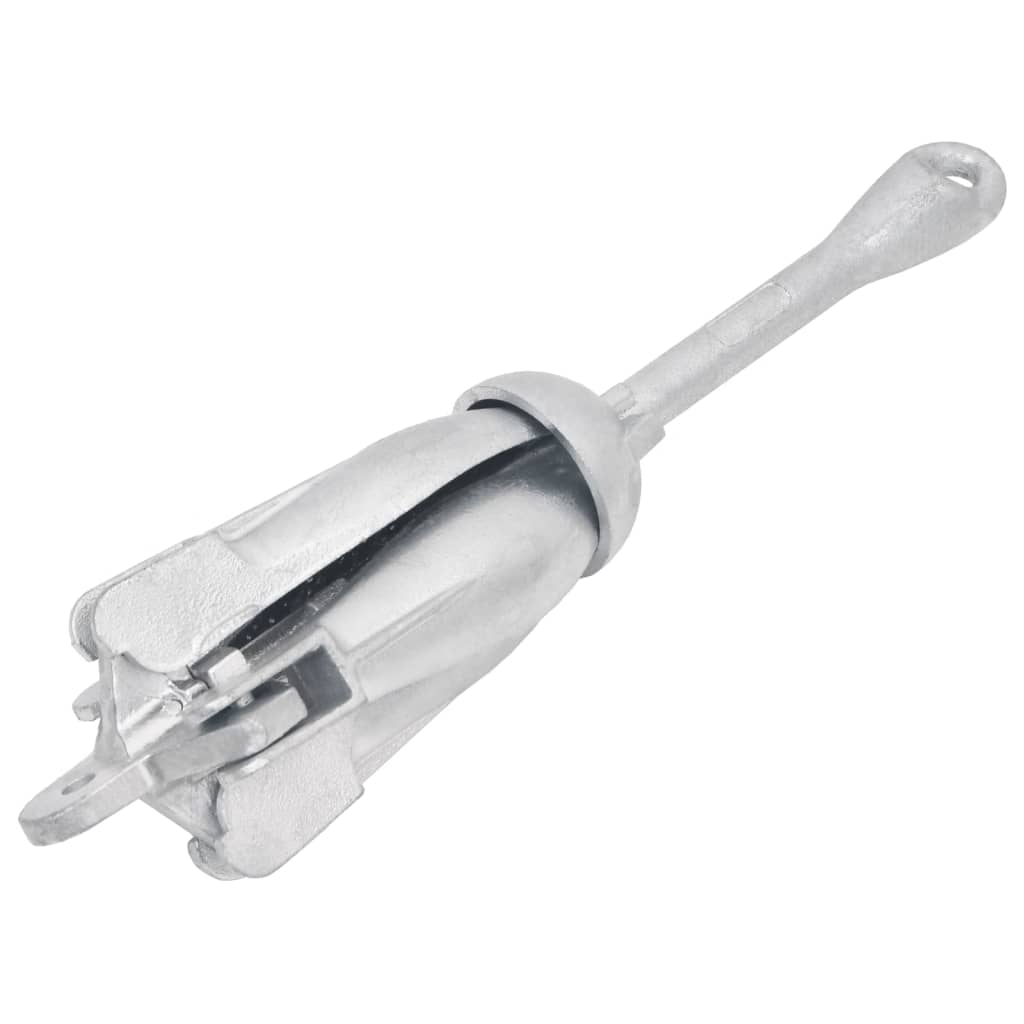 vidaXL Hopfällbart ankare silver 3,2 kg smidbart järn