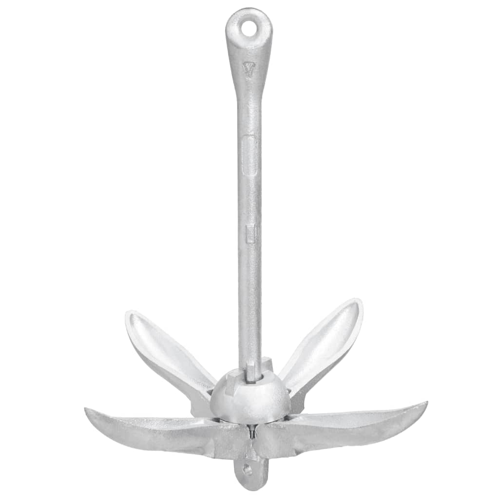 vidaXL Hopfällbart ankare silver 3,2 kg smidbart järn