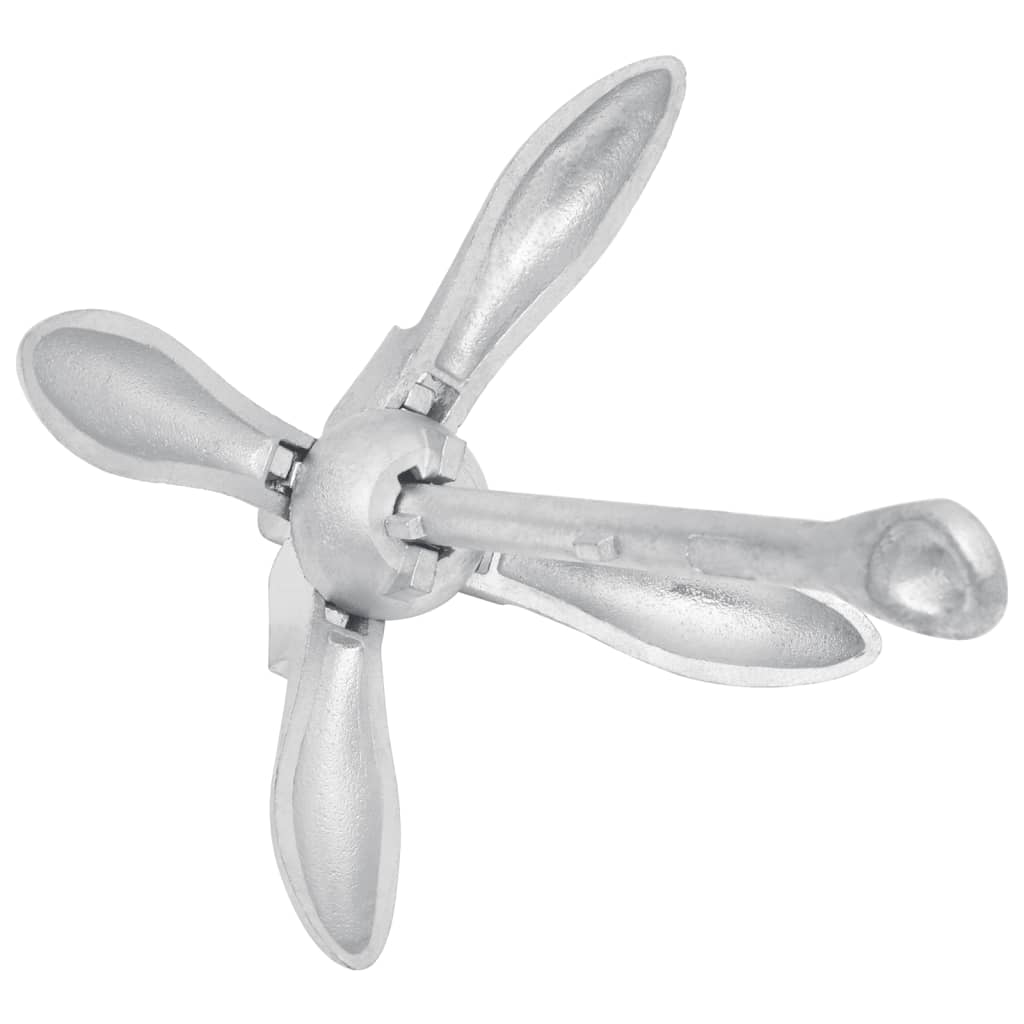 vidaXL Hopfällbart ankare silver 3,2 kg smidbart järn