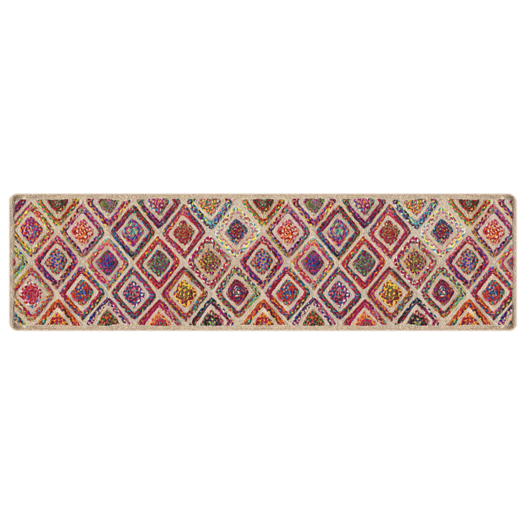vidaXL Matta tvättbar flerfärgad 80x300 cm
