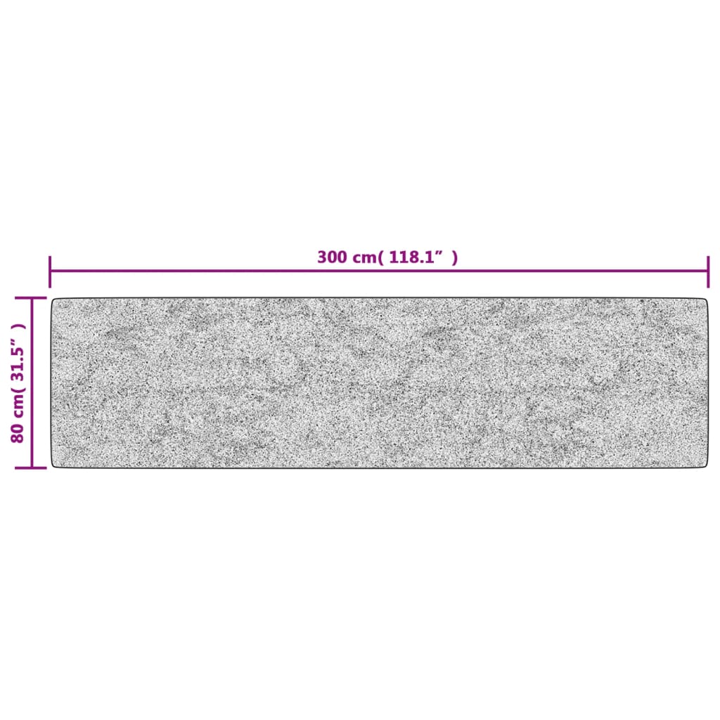 vidaXL Matta tvättbar flerfärgad 80x300 cm