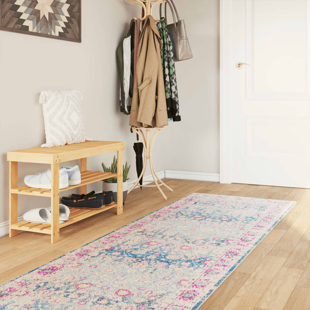 vidaXL Matta tvättbar flerfärgad 80x300 cm