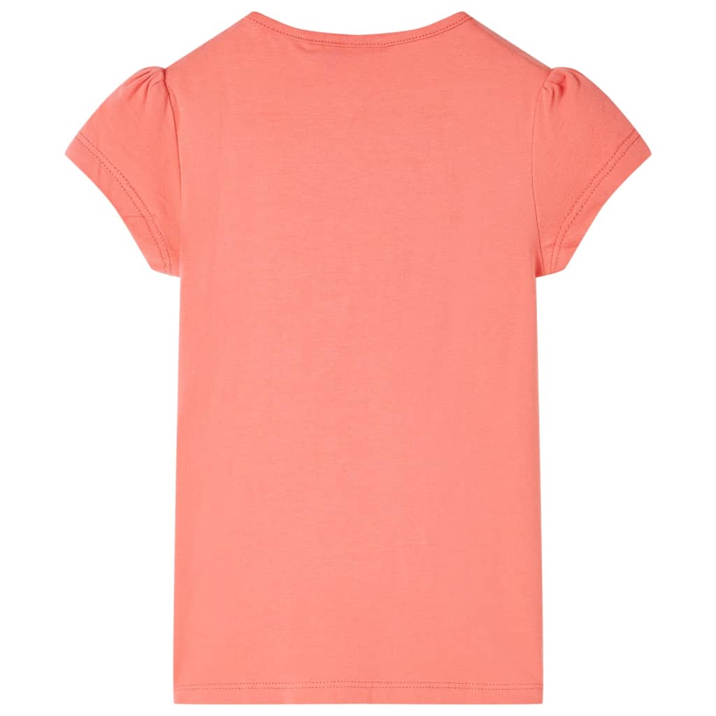 vidaXL T-shirt för barn korallröd 128