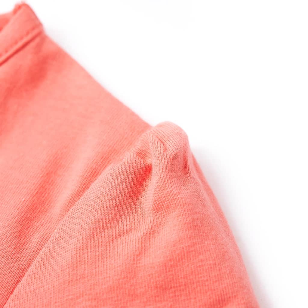 vidaXL T-shirt för barn korallröd 128