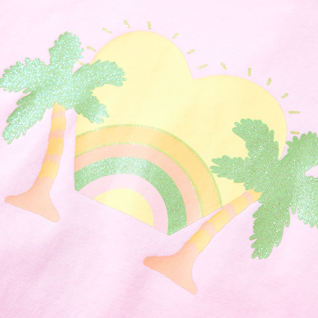 vidaXL T-shirt för barn ljusrosa 116