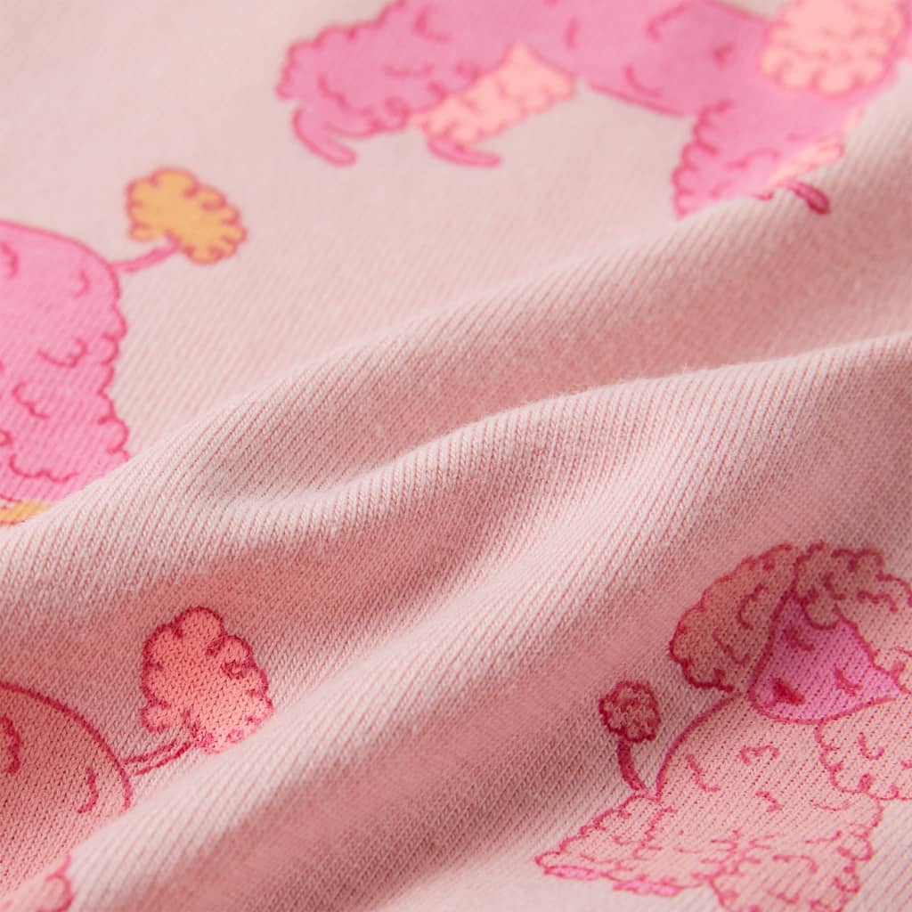 vidaXL Barnpyjamas med korta ärmar ljusrosa 92