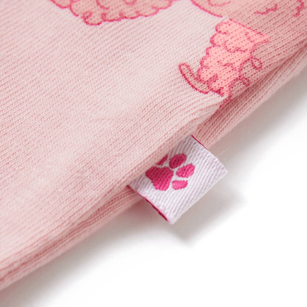 vidaXL Barnpyjamas med korta ärmar ljusrosa 128