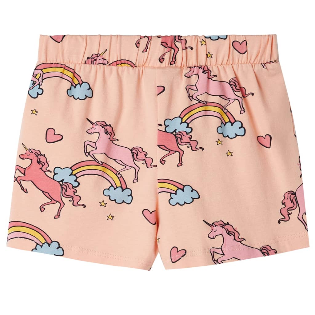 vidaXL Barnpyjamas med korta ärmar ljus orange 92