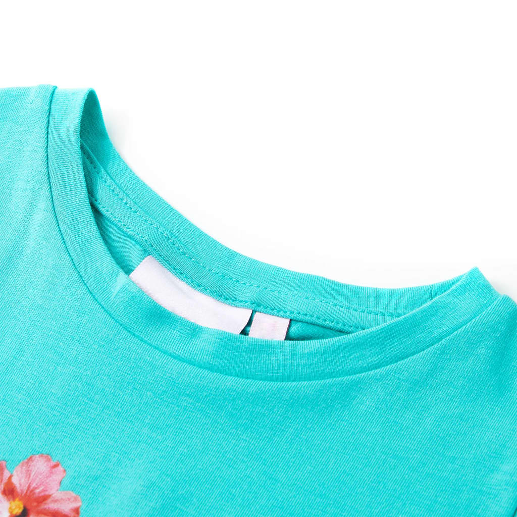 vidaXL T-shirt för barn mintgrön 128