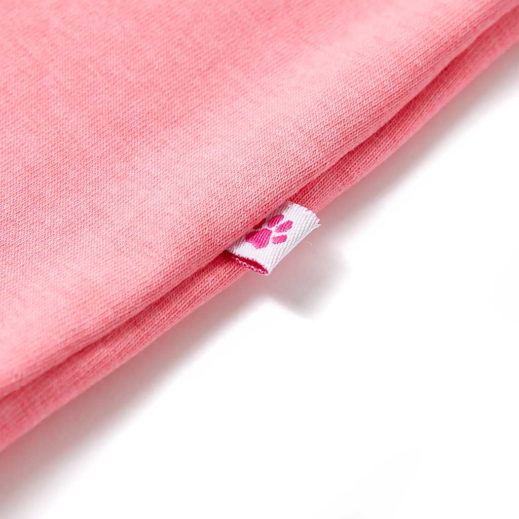 vidaXL T-shirt för barn neonrosa 92