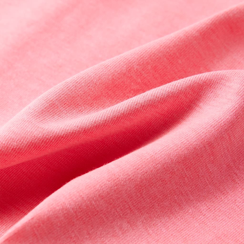 vidaXL T-shirt för barn neonrosa 92