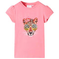 vidaXL T-shirt för barn neonrosa 116