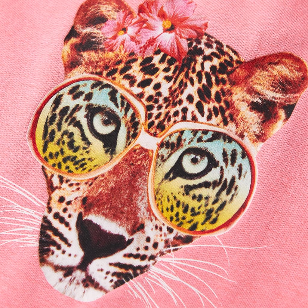 vidaXL T-shirt för barn neonrosa 116