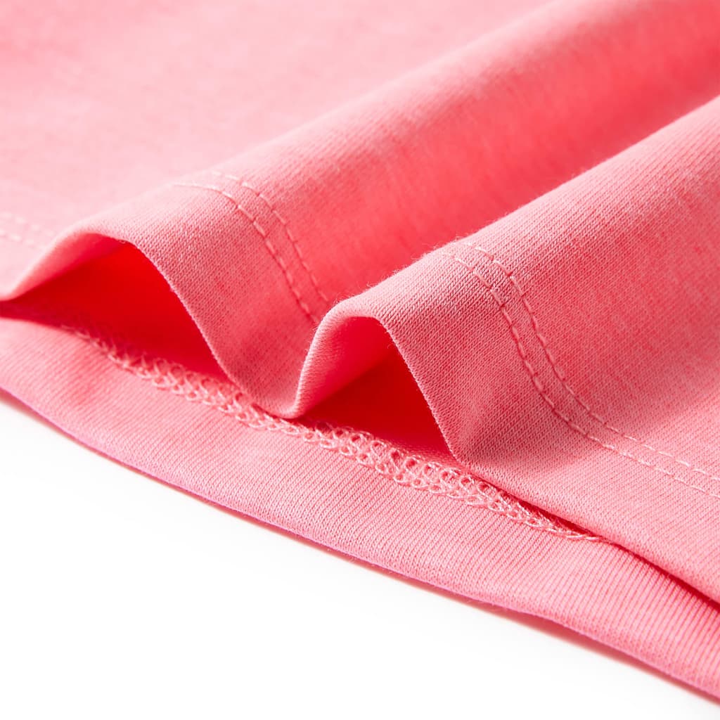 vidaXL T-shirt för barn neonrosa 116