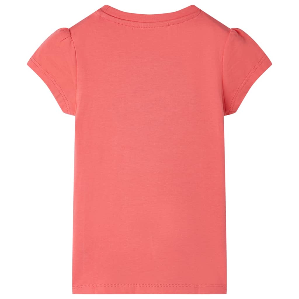 vidaXL T-shirt för barn korall 128