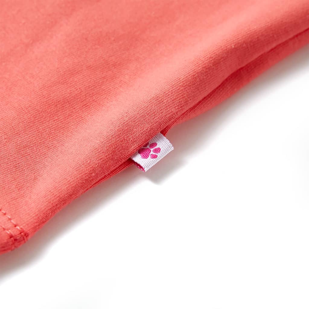 vidaXL T-shirt för barn korall 128