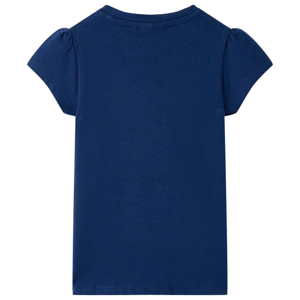 vidaXL T-shirt för barn marinblå 116