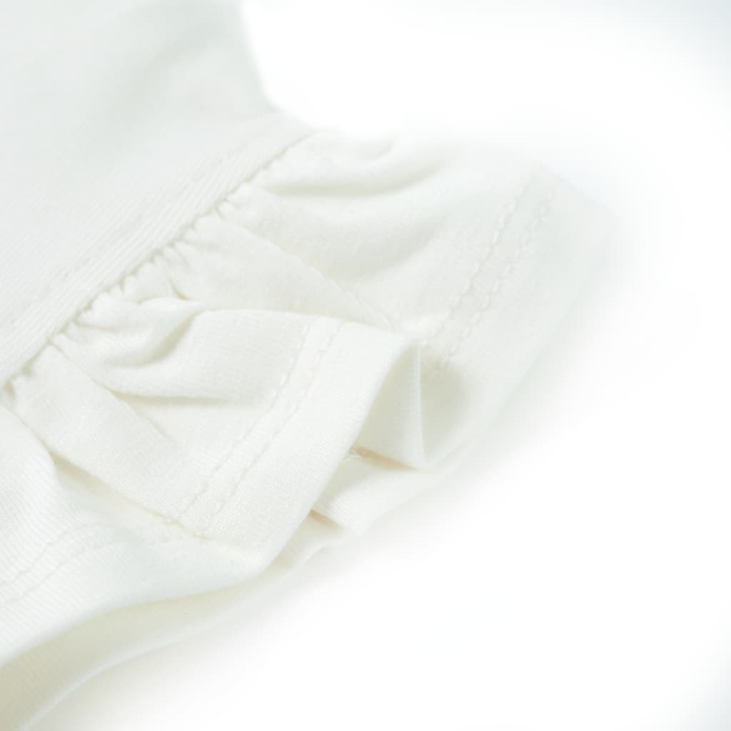 vidaXL T-shirt med volangärmar för barn vit 116