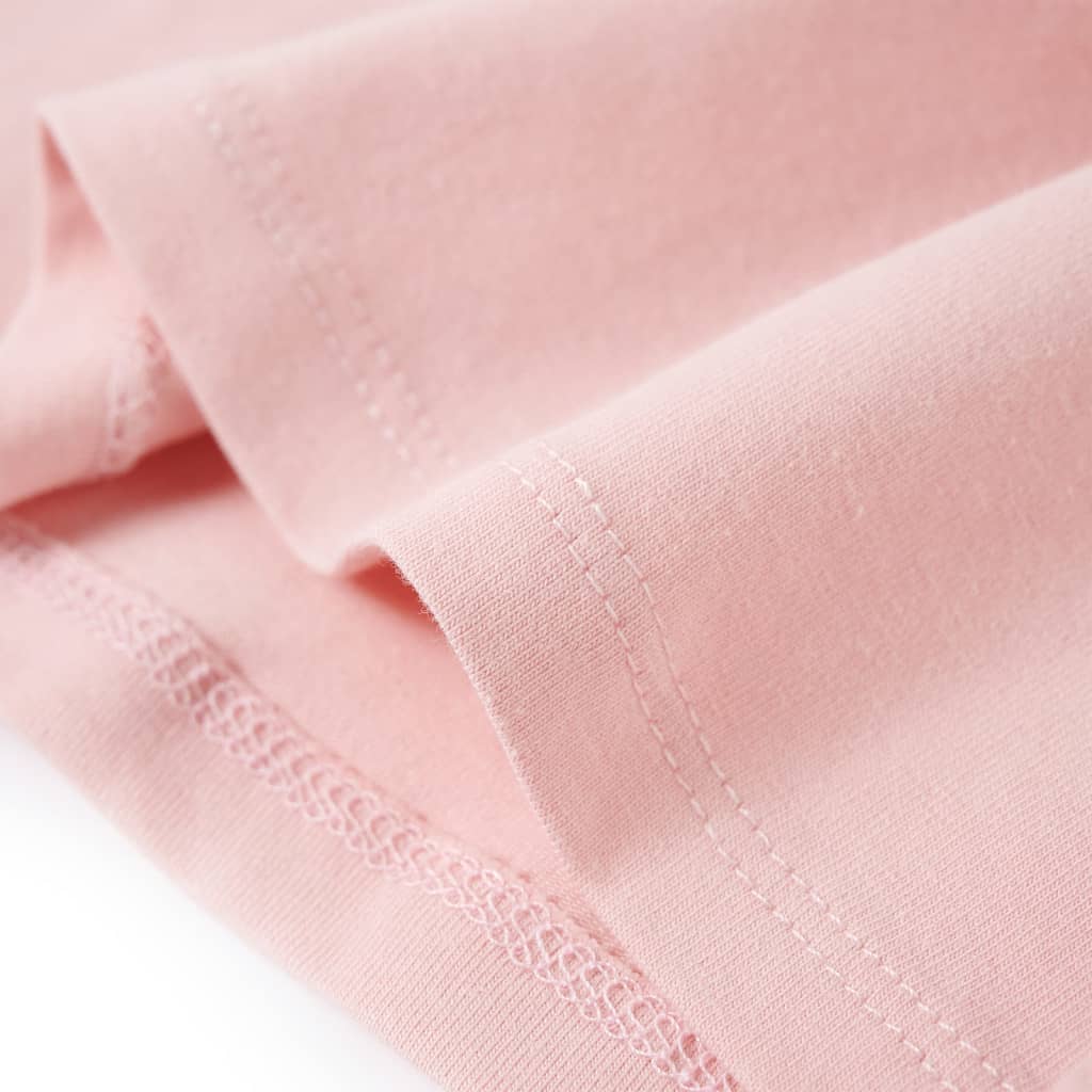 vidaXL T-shirt med volangärmar för barn ljusrosa 104