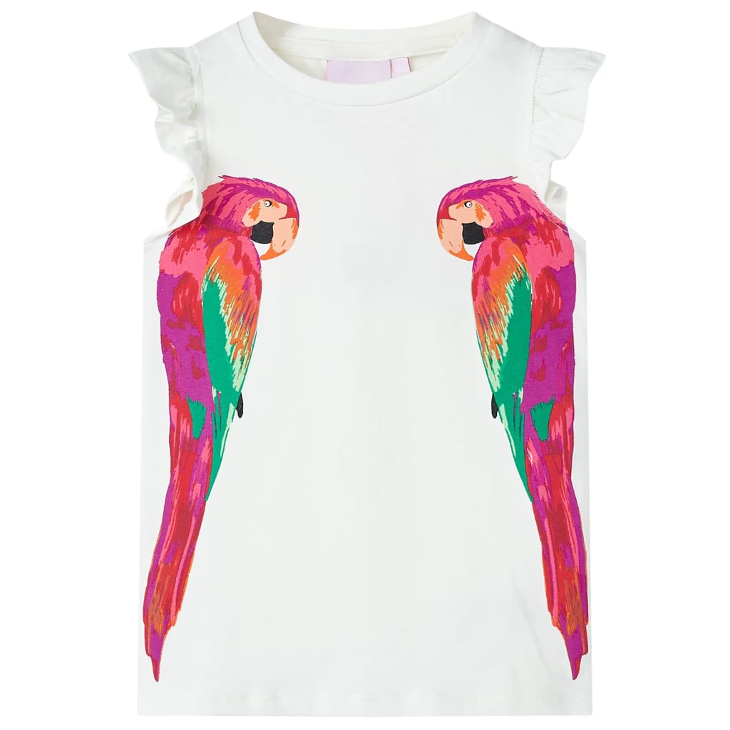 vidaXL T-shirt för barn ecru 116